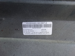 New Beetle 9c VW Heckstoßstange Stoßstange hinten Gelb Lackmängel u.Endtopf 2.0 Benziner 1J0119D8326 Bild 10