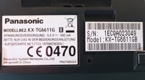 Panasonic KX-TG661G Schnurlostelefon Defekt mit Ladestation Ersatzteilspender Bild 3