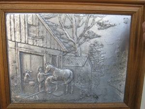 Zinnbild mit Holzrahmen Bild 2