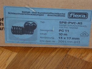 1 Paket Flexa SPR-PVC-AS Metallschutzschlauch flüssigkeitsdicht PG 11, 13,5, 16, 29, Verschraubungen Bild 3