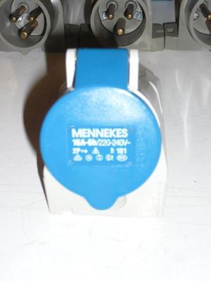 1 Paket CEE Cekonsteckdosen und Cekonwandstecker, Cekonkupplungen 3-polig blau Bild 2