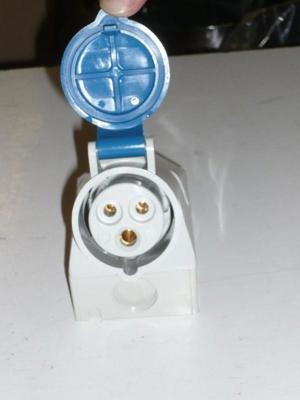 1 Paket CEE Cekonsteckdosen und Cekonwandstecker, Cekonkupplungen 3-polig blau Bild 5
