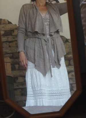Schicke Wasserfall Damen-Strickjacke * Gr. M L * TOP * grau Bild 2