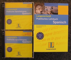 Spanisch - Praktischer Sprachlehrgang - Sprachkurs Langenscheidt + 4 CDs Bild 1