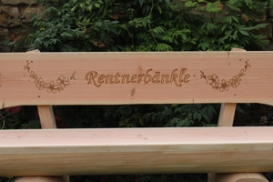 Gartenbank aus Lärchenholz. Bild 3