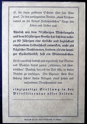 alte Leseproben Buchbeilage von 1920 Bild 2