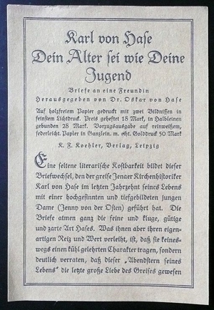 alte Leseproben Buchbeilage von 1920 Bild 3
