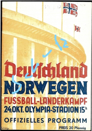DFB 1937 Deutschland-Norwegen Olympiastadion Berlin