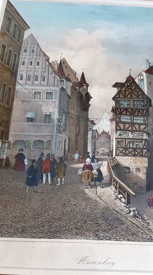 Lithografie Billmark Jacottet 1835 Kaiserstraße Nürnberg Altstadt Grafik Nuremberg Bild 8