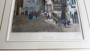 Lithografie Billmark Jacottet 1835 Kaiserstraße Nürnberg Altstadt Grafik Nuremberg Bild 7
