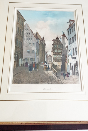 Lithografie Billmark Jacottet 1835 Kaiserstraße Nürnberg Altstadt Grafik Nuremberg Bild 5