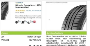 4 Sommerreifen Michelin Energy Saver+ 205 60 R16 92H