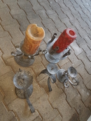 5 verschiedene handgefertigte Kerzenständer, verschiedene Grössen Bild 2
