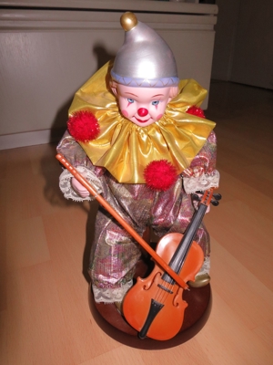 Spieluhr Clown mit Cello Bild 1