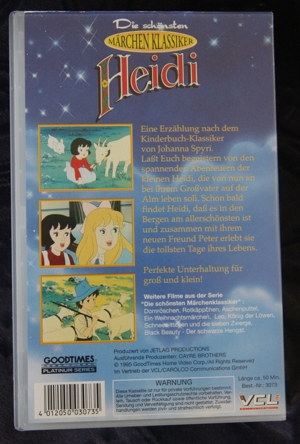 Heidi Märchenklassiker VHS Bild 2