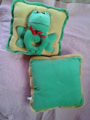 zauberhafte SchmuseKissen*ENTE oder FROSCH*für Zwillinge???*neuwertig Bild 3