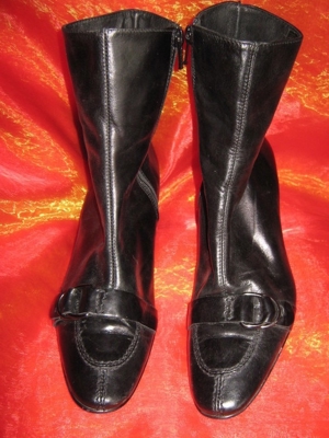 NEU Leder Stilettos High Heels Stiefeletten Stiefel Görtz17 black Bild 1