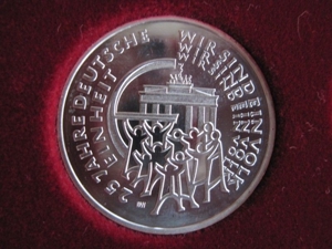 25 Euro Gedenkmünze 25 Jahre Deutsche Einheit 2015 J in 999er Silber, Münze Bild 1