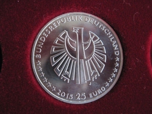 25 Euro Gedenkmünze 25 Jahre Deutsche Einheit 2015 J in 999er Silber, Münze Bild 2