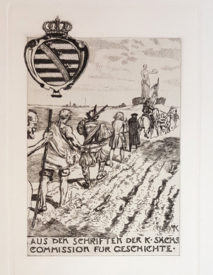 Radierung Klinger Max 1857-1920 Königreich Sachsen Dresden Handschriften