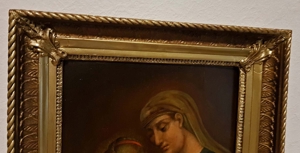 Ölgemälde Antik Heilige Anna Jungfrau Maria Mutter Gottes Ikone Madonna Bild 6