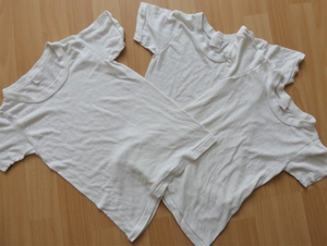 3 Hemdchen / Shirts weiß Gr. 128-140 Sommerqualität
