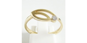 Ring Gold 375er / 9 kt Brillant 0,045 ct Goldschmuck Diamant Bild 1