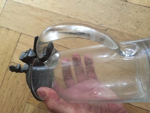 Rarität! Alter Zinndeckel Glaskrug mit Abriss 1 Liter Masskrug Bierkrug Bierglas Pferd Zinn Bild 8