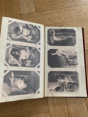 Altes Fotoalbum mit Akt Postkarten ungelaufen Bildern Ansichtskarten Foto ca 95 Stück Bild 17