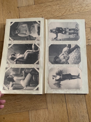 Altes Fotoalbum mit Akt Postkarten ungelaufen Bildern Ansichtskarten Foto ca 95 Stück Bild 9