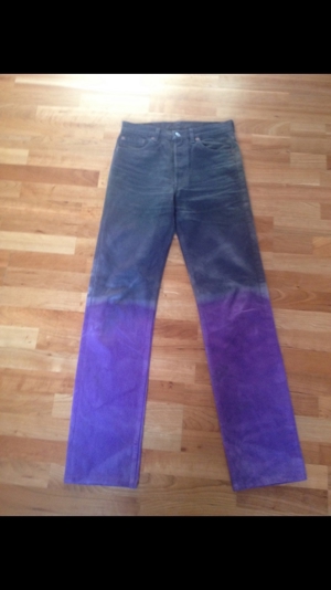 Lewis Jeans, W29 L36, schwarz, lila Bild 1