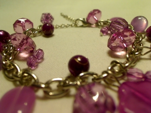 Armband rosa süsses Modeschmuck-NEU-mit Steinen 19 cm lang Bild 6