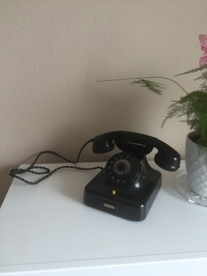 Siemens Telefon W 48 schwarz - 50er Jahre Bild 2