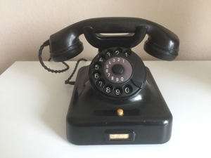 Siemens Telefon W 48 schwarz - 50er Jahre Bild 4