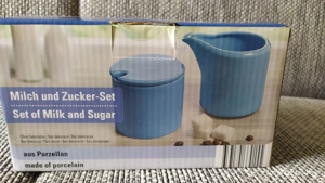 Jumbobecher- Set aus Steizeug und Milch und Zucker -Set aus Porzellan Bild 4