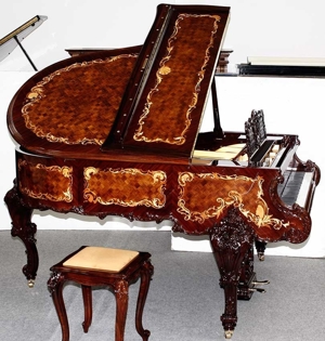 Flügel Klavier Steinway & Sons O-180 Louis XV Palisander Intarsien, 5 Jahre Garantie Bild 4