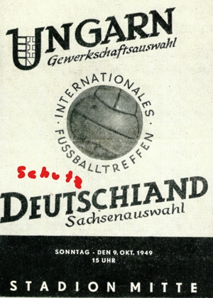 Dynamo Dresden Sachsenauswahl Deutschland -Ungarn 1949 Bild