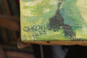 Herbstlandschaft, Öl auf Leinwand, signiert 1923 Bild 3