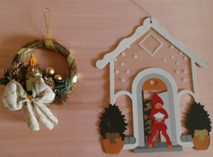 Weihnachtsdeko / Fensterdeko (Fensterbild und Anhänger)