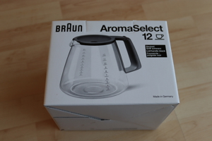 Verkaufe Kaffeekanne Braun AromaSelect 12 mit schwarzem Griff Bild 1