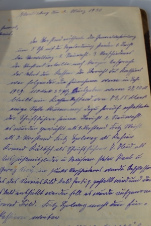 Verkaufe Protokollbuch der Sitzungen vom Holzhauerverein Heroldsberg (Mittelfranken) ab 1926 Bild 4