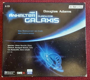 Sehr unterhaltsames Hörbuch Per Anhalter durch die Galaxis von Douglas Adams, 6 Audio-CDs, OVP Bild 2