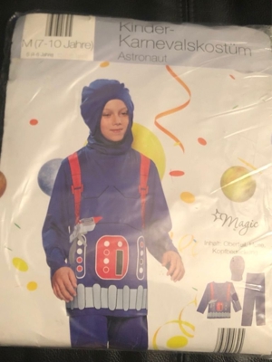 Astronaut Karneval Fasching Gr. M (7-10 Jahre) 3 tlg. Neu