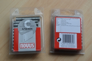 Verkaufe zwei Packungen Tackerklammern Typ C 4/12 1100 Stück von novus 12 mm lang, insg. 2200 Stück Bild 1
