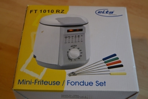 Verkaufe Elta Mini-Friteuse / Fondue-Set FT1010RZ Bild 1