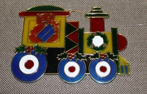 Weihnachts - Fenster/Türdekoration Weihnachtsmann und Lokomotive Bild 4
