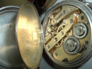 Herren Taschenuhr mit schönem Uhrwerk, Hülle, und Kette. Bild 4