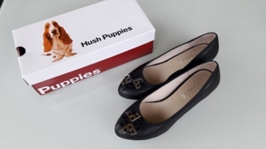 Neuwertige Schuhe/Pumps (schwarz) von Hush Puppies; Größe 40 Bild 1