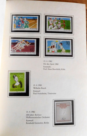 Jahrbuch Die Postwertzeichen der deutschen Bundespost 1982 Bild 5