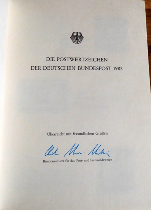 Jahrbuch Die Postwertzeichen der deutschen Bundespost 1982 Bild 2